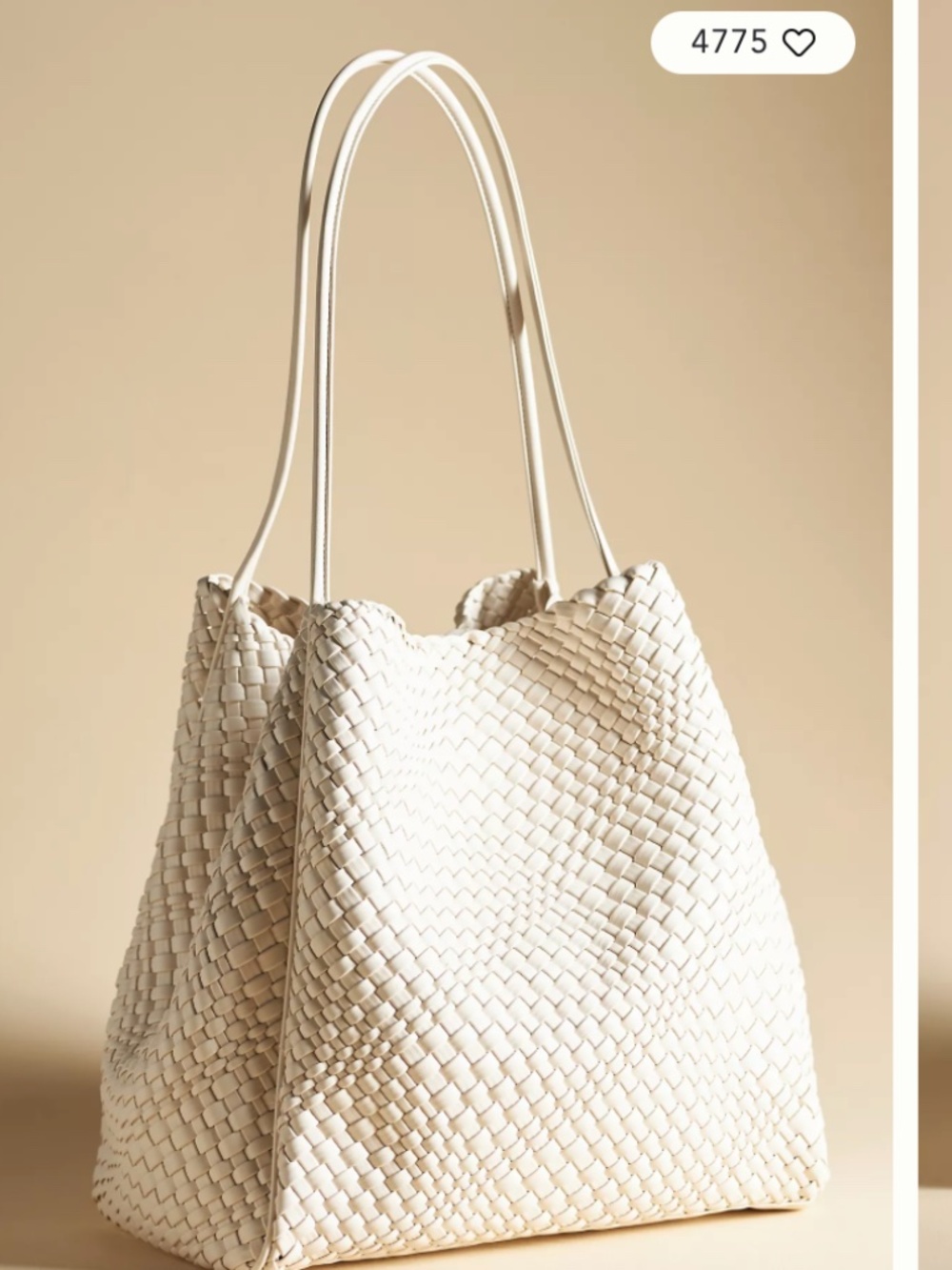 Anthropologie Hollace Woven Tote- Cream